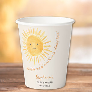 Sonnenschein-Babydusche Pappbecher
