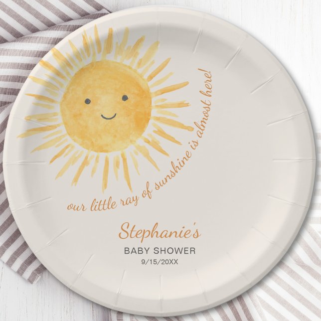 Sonnenschein-Babydusche Pappteller (Von Creator hochgeladen)