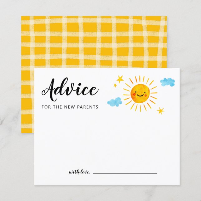 Sonnenschein-Babyduschenempfehlung (Vorne/Hinten)