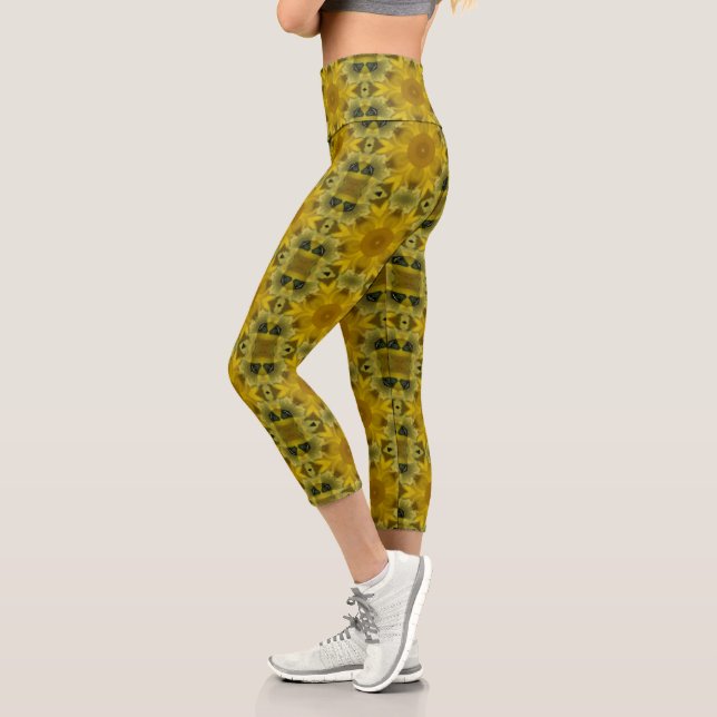 Sonnenschein Blume Burst Golden Capri Leggings (Links)