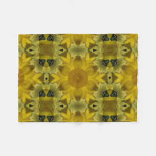 Sonnenschein Blume Burst Golden Fleecedecke