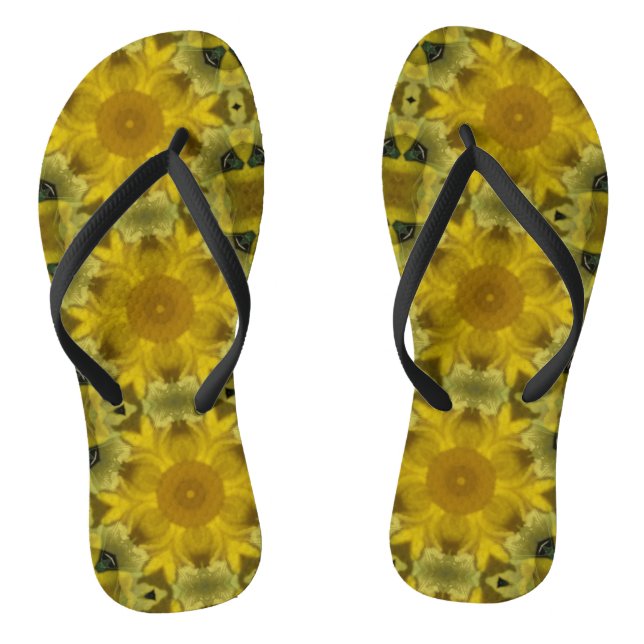 Sonnenschein Blume Burst Golden Flip Flops (Fußbett)