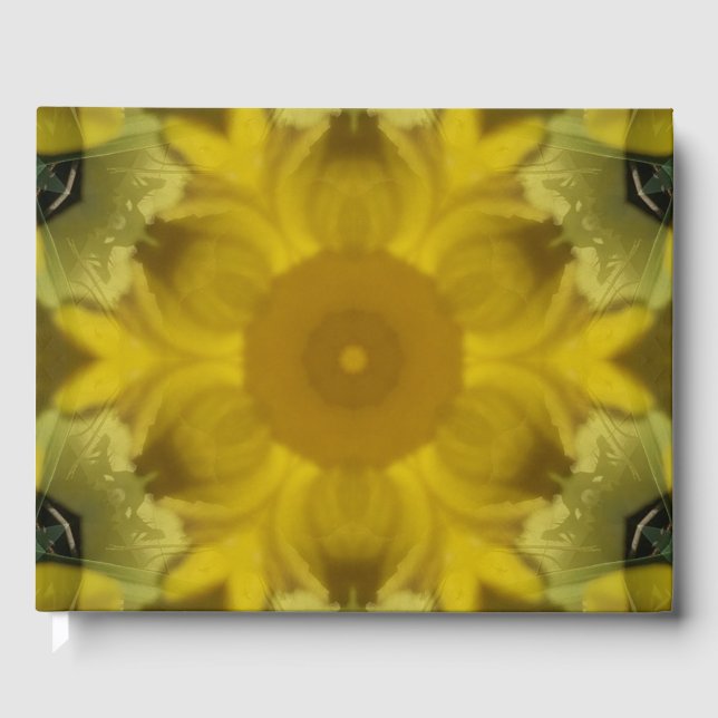 Sonnenschein Blume Burst Golden Gästebuch (Vorderseite)