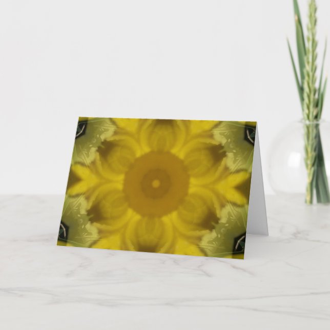 Sonnenschein Blume Burst Golden Karte (Vorderseite)