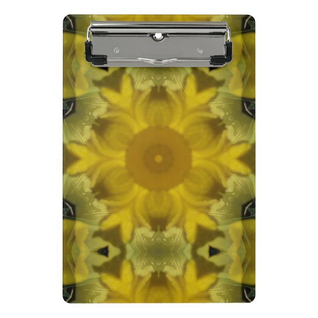Sonnenschein Blume Burst Golden Mini Klemmbrett (Vorderseite)