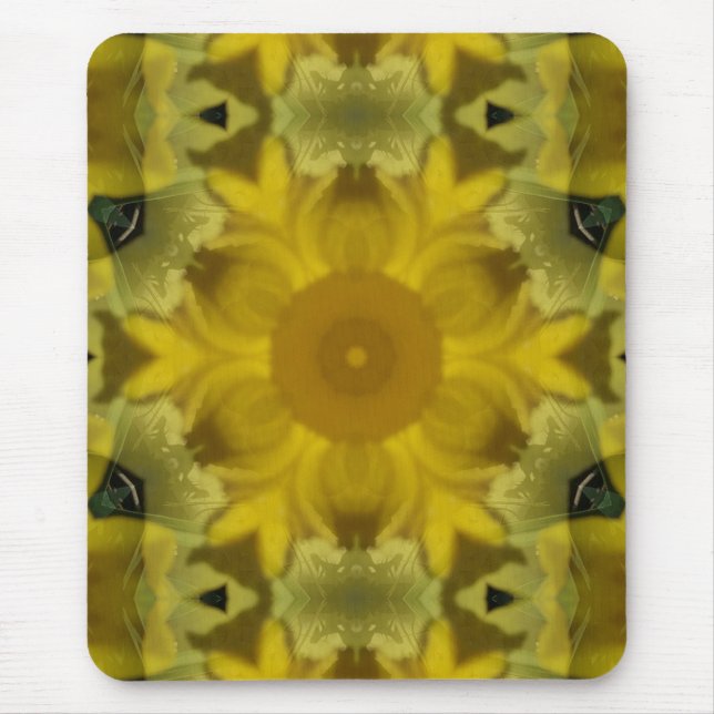 Sonnenschein Blume Burst Golden Mousepad (Vorne)