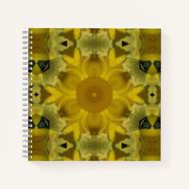 Sonnenschein Blume Burst Golden Notizbuch (Vorderseite)