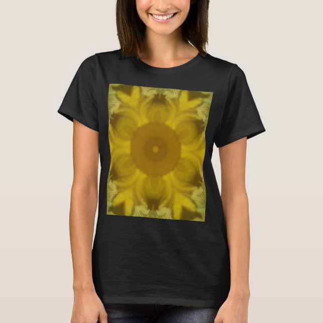 Sonnenschein Blume Burst Golden T-Shirt (Vorderseite)