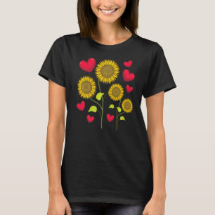 Sonnenschein Blume Hippie Sonnenblume Herz Sonnenb T-Shirt