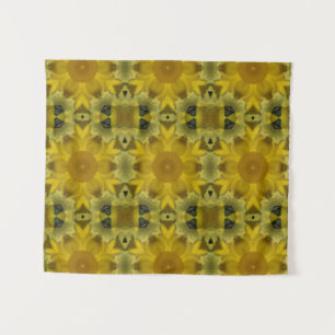 Sonnenschein-Blumen-Ausbruch Golden Wandteppich
