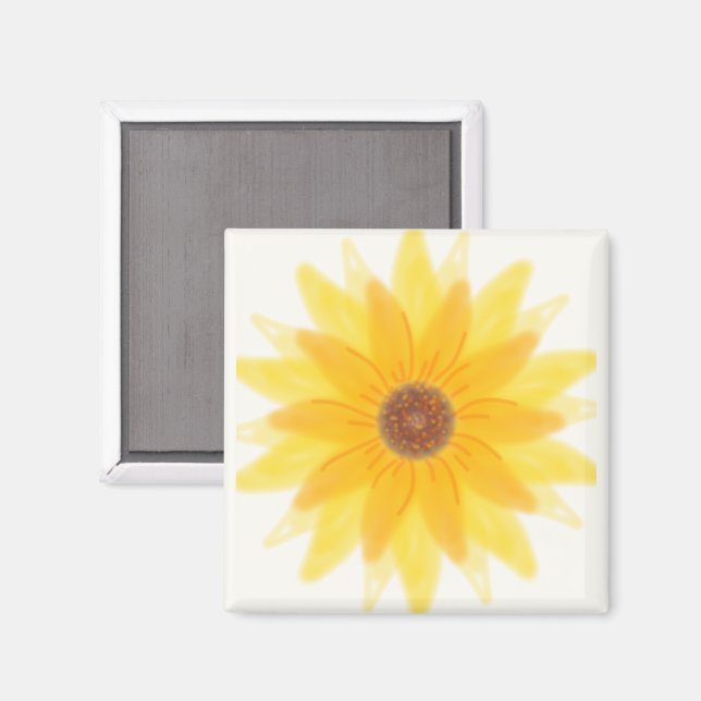 Sonnenschein-Blumen-Magnet Magnet (Vorderseite/Rückseite)