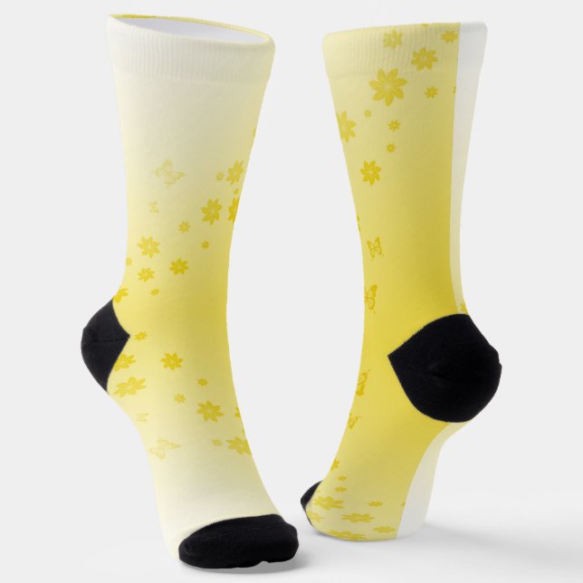 Sonnenschein Blumen Socken (Gewinkelt)
