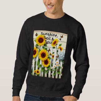 Sonnenschein Boden und Soul Garten Blume Monarchie Sweatshirt