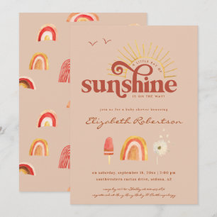 Sonnenschein   Boho Baby Shower Einladung
