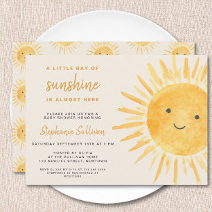 Sonnenschein Boho geschlechtsneutrale Sonnen-Baby- Einladung