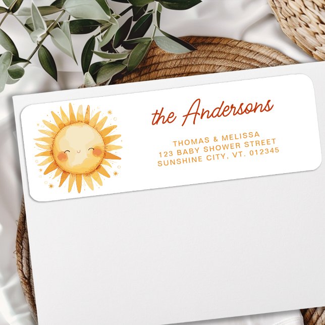 Sonnenschein Boho Süße Sonne Baby Shower Rücksende (Von Creator hochgeladen)