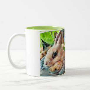 Sonnenschein braucht mehr Kaffee-Tasse Zweifarbige Tasse