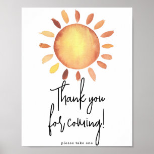 Sonnenschein Danke fürs Kommen Poster