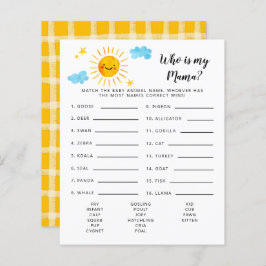 Sonnenschein, der mein Mama Baby Duschspiel ist