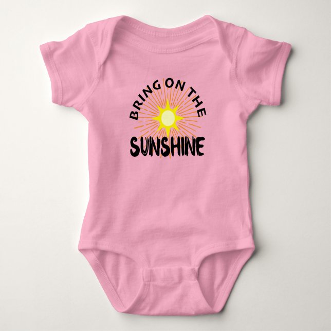 Sonnenschein-Design - Baby Jersey Bodysui Strampler (Vorderseite)