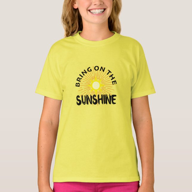 Sonnenschein-Design - Mädchen' Basic T-Shir T-Shirt (Vorderseite)