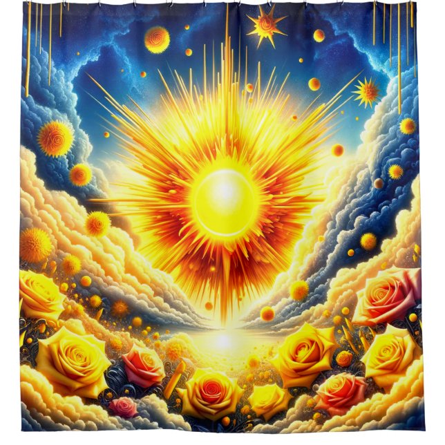 Sonnenschein Duschvorhang (Vorderseite)