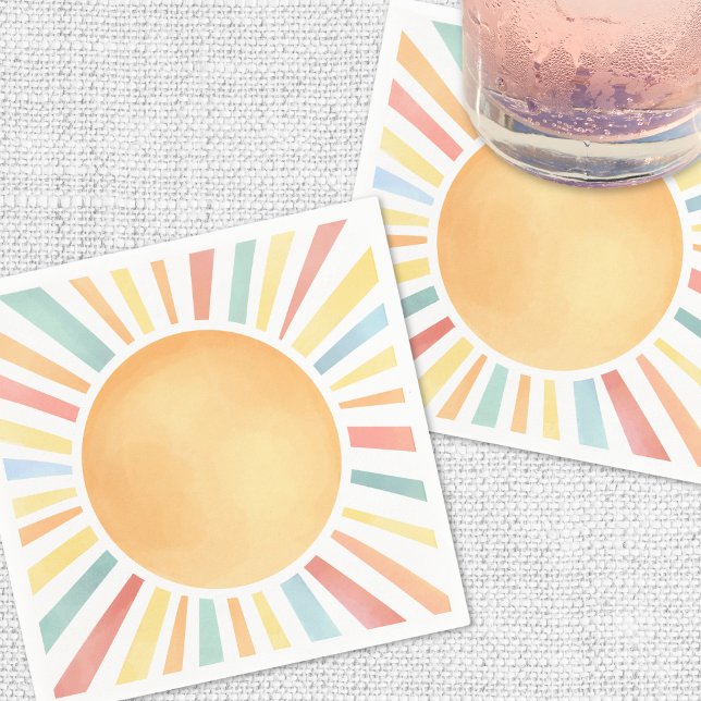 Sonnenschein farbenfrohe Sommersonne Serviette (Sunshine Colorful Summer Sun Napkins)