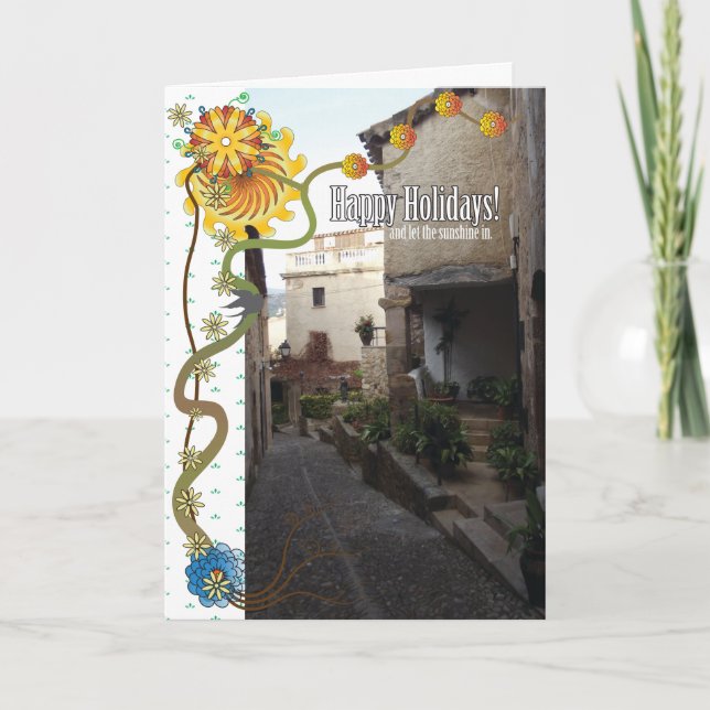 Sonnenschein Feiertagskarte (Vorderseite)