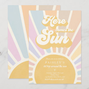 Sonnenschein Geburtstag Boho 1. Reise um die Sonne Einladung