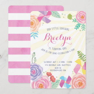 Sonnenschein-Geburtstags-Einladung Einladung