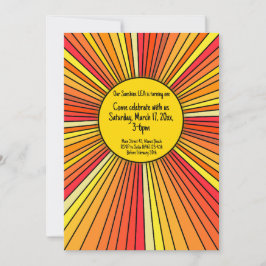 Sonnenschein Geburtstagsparty, feiern Sie mit uns Einladung