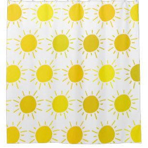 Sonnenschein gemalt whimsical gelbe Sonne Duschvorhang