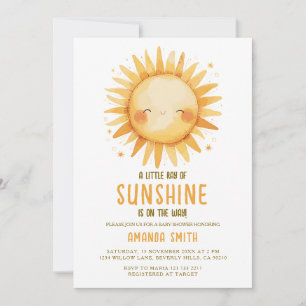 Sonnenschein geschlechtsneutrale Sonnens Baby Show Einladung