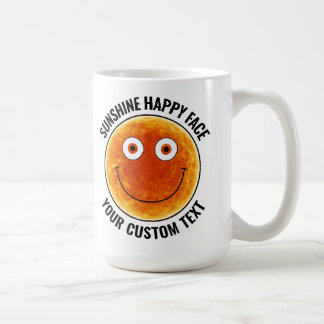 Sonnenschein Glückliches Gesicht Personalisierter Kaffeetasse