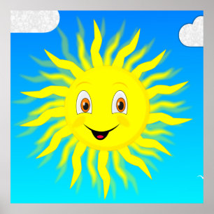 Sonnenschein Glückliches Gesicht Poster