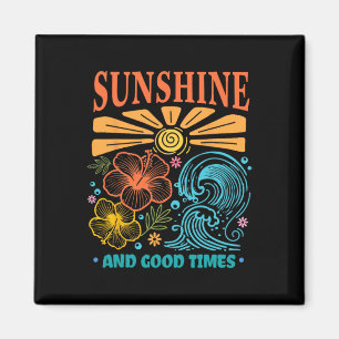 Sonnenschein Gute Zeiten Tropische Welle Hibiskus Magnet