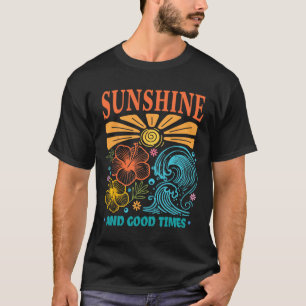Sonnenschein Gute Zeiten Tropische Welle Hibiskus T-Shirt
