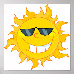Sonnenschein im coolen Typ Poster