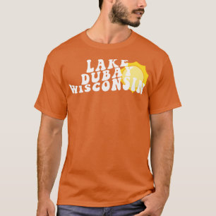 Sonnenschein im Dubay-See Wisconsin Retro Wavy 197 T-Shirt