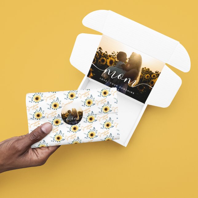 Sonnenschein im Innern Sonnenblumenspulpapier Seidenpapier (Give some sunshine with this sunflower, "Sunshine inside" tissue paper! )