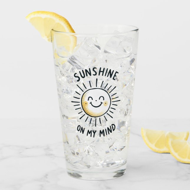 Sonnenschein im Kopf Glas (Vorderseite Ice)