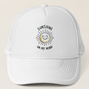 Sonnenschein im Kopf - Kawaii Sun Doodle Truckerkappe