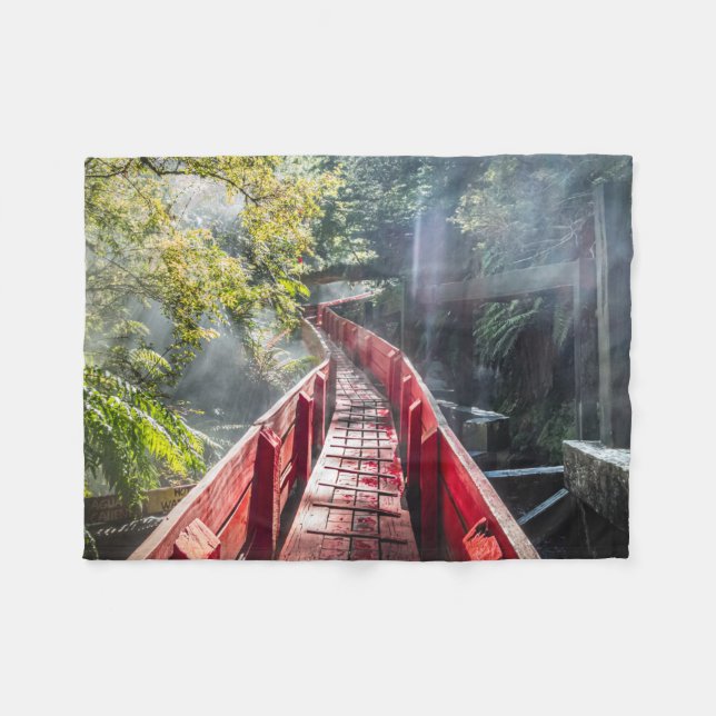 Sonnenschein in den Termas Geometrien, Conaripe, C Fleecedecke (Vorderseite (Horizontal))