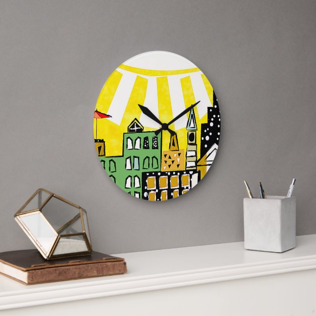 SONNENSCHEIN IN DER STADT GROßE WANDUHR (Büro)