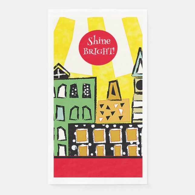 SONNENSCHEIN IN DER STADT SERVIETTE (Vorderseite)