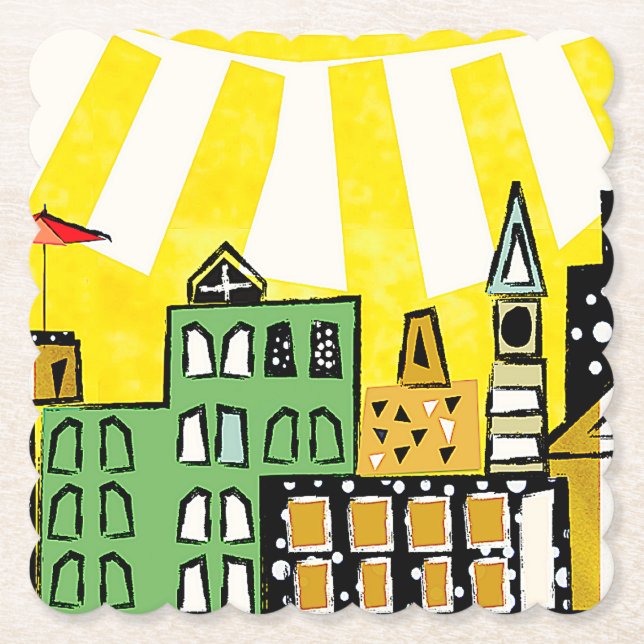 SONNENSCHEIN IN DER STADT UNTERSETZER (Vorderseite)