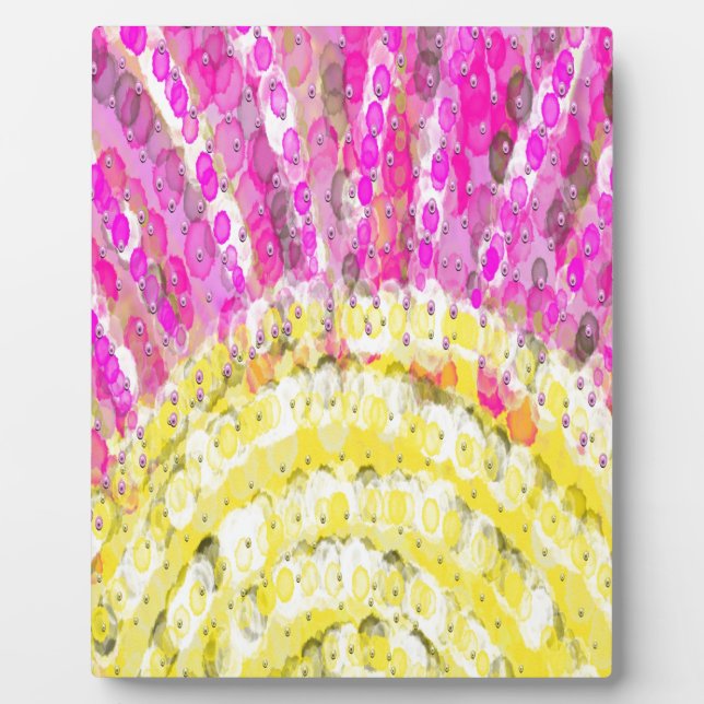 Sonnenschein in Gelb und Fuchsia Fotoplatte (Vorderseite)