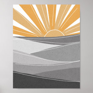 Sonnenschein in Grautönen Poster