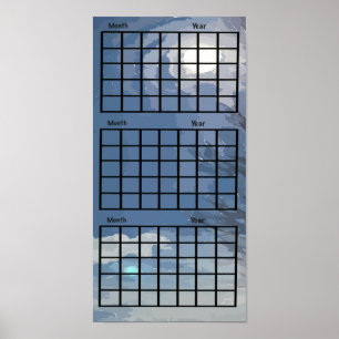 Sonnenschein in Sky 3 Monate Kalender Poster