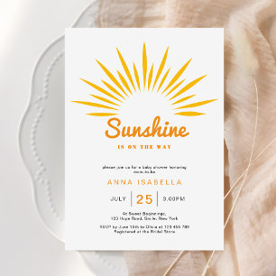 Sonnenschein ist auf dem Weg Boho Baby Dusche Einl Einladung